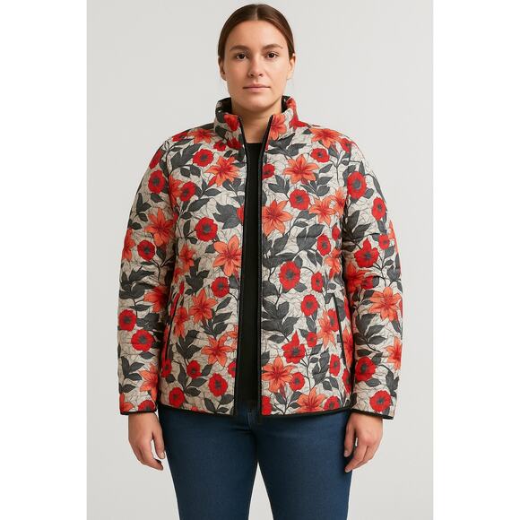 Columbia Jackets & Blazers - Columbia Women’s White Out™ Insulated Puffer Jacket Floral Print 3X NWT